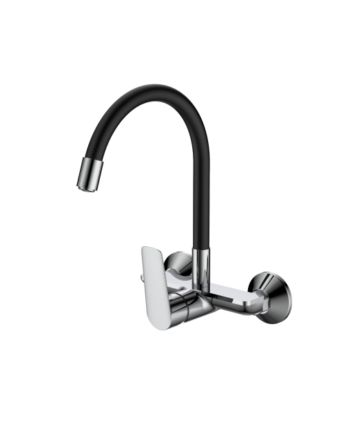 Zdjęcie: Bateria zlewozmywakowo-umywalkowa Elba chromowo-czarna NERGIS