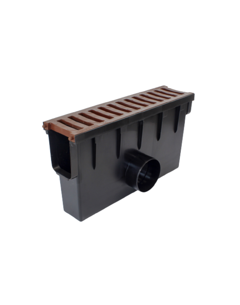 Zdjęcie: Odwodnienie liniowe studzienka zbiorcza krata PVC A 15, 500x131x280 mm ZMM MAXPOL