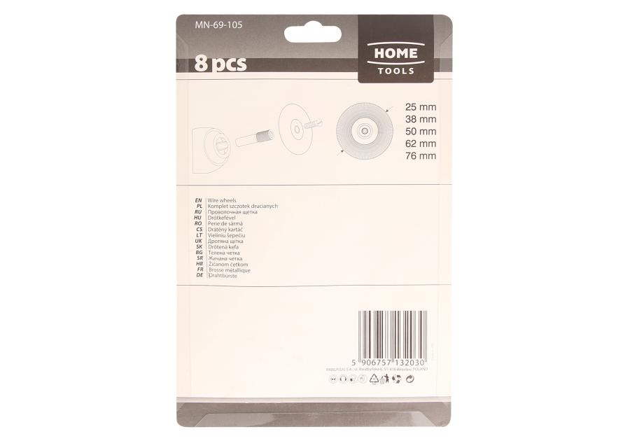 Zdjęcie: Zestaw szczotek drucianych imbusowych - blister - 5 szt. HOME TOOLS