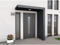 Zdjęcie: Daszek nad drzwi prostokątny 200x90x14,5 cm + ścianka prawa 14,5x90x220 cm antracyt GUTTA