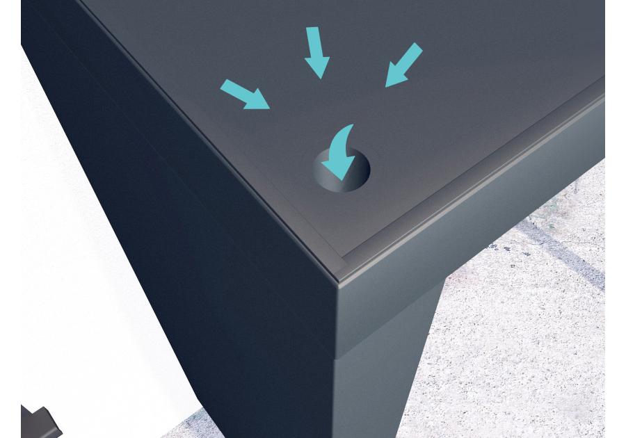 Zdjęcie: Daszek nad drzwi prostokątny 200x90x14,5 cm + ścianka prawa 14,5x90x220 cm antracyt GUTTA