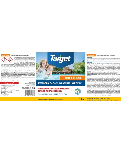 Zdjęcie: Granulki do dezynfekcji wody o wysokiej zawartości chloru Extrachlor 1 kg TARGET