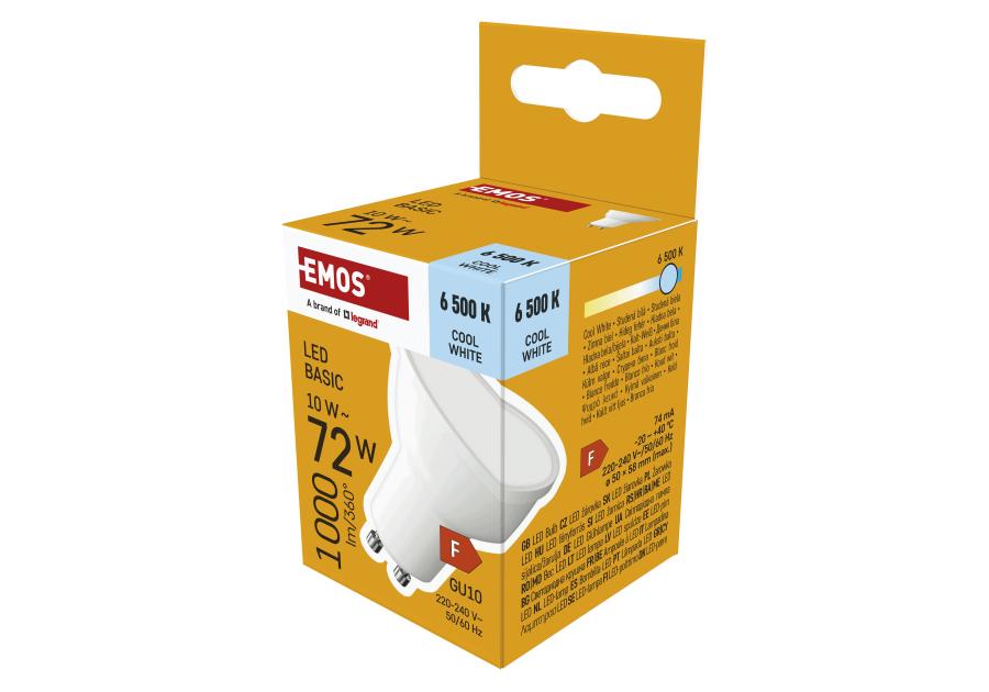 Zdjęcie: Żarówka LED MR16 10 W 1000 lm GU10 światło zimne EMOS