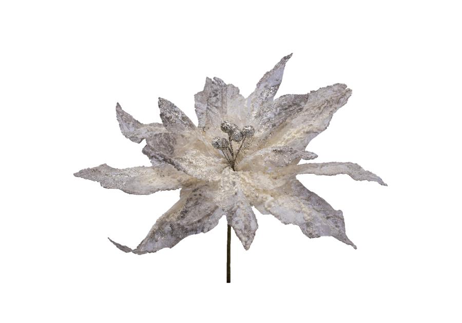 Zdjęcie: Ozdoba świąteczna kwiat biały 7 EUROFIRANY