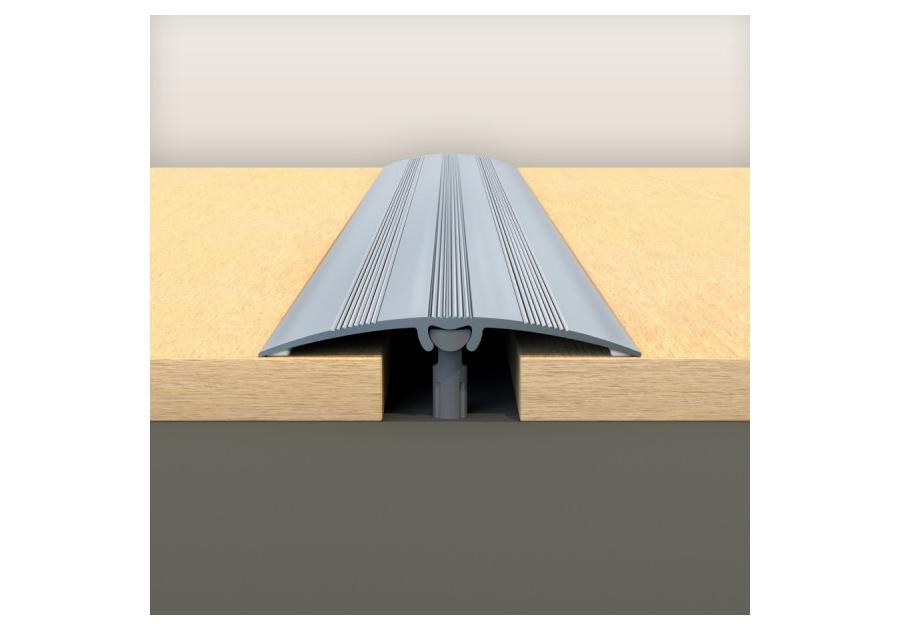 Zdjęcie: Listwa ochronna aluminiowa wcisk z ryflem 47 mm 0,83 m srebrny CEZAR