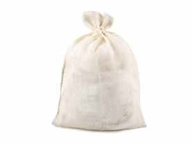 Worek jutowy 60x80 cm dekoracyjny kremowy TIN TOURS