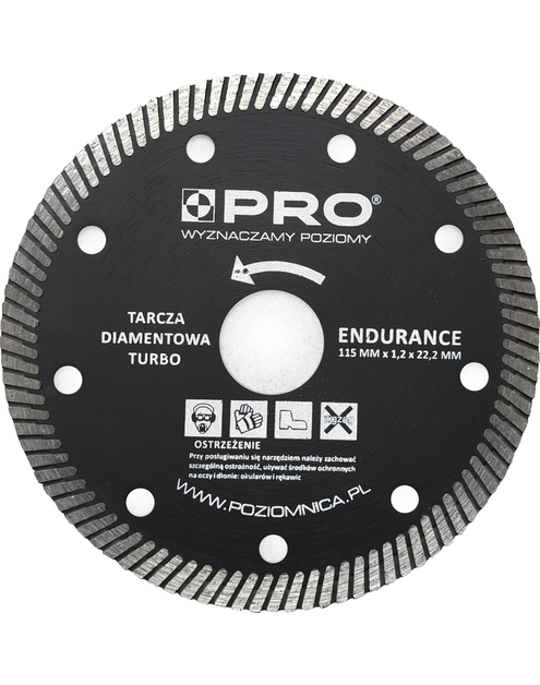 Zdjęcie: Tarcza diamentowa turbo Endurance 115 x 7 x 1.2 x 22.2 mm PRO FACHMAYER MAX