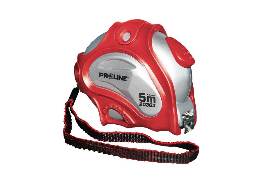 Zdjęcie: Miara zwijana 5m/19mm dwustronna, biała, magnez, pokrycie nylon, CE, PROLINE