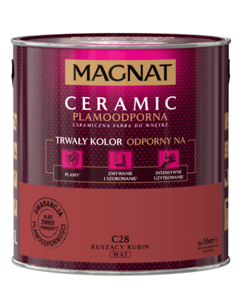 Zdjęcie: Farba ceramiczna 2,5 L kuszący rubin MAGNAT CERAMIC