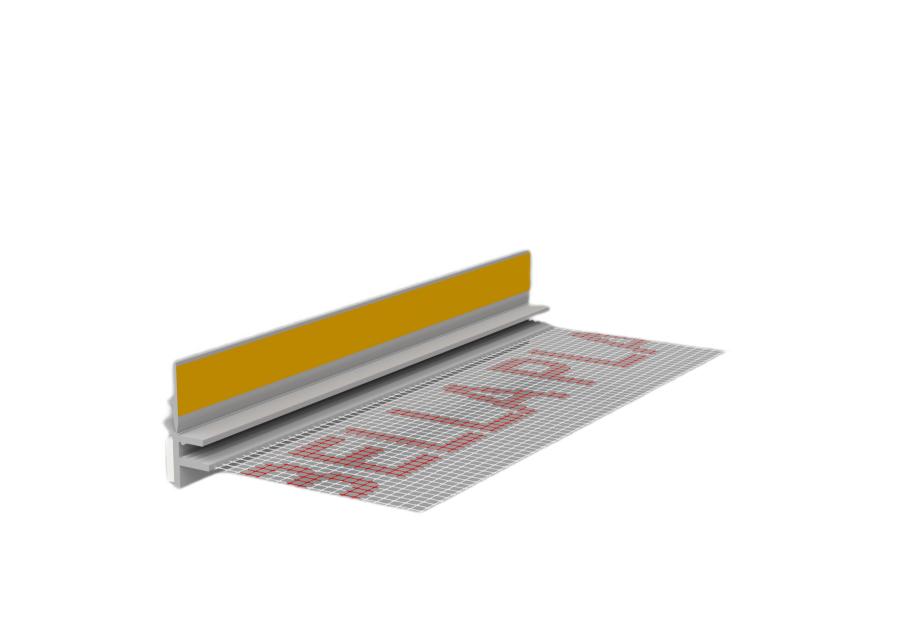 Zdjęcie: Listwa PVC BP13 Midi L300 9/3 szary jasny, z siatką i z uszczelką BELLA PLAST