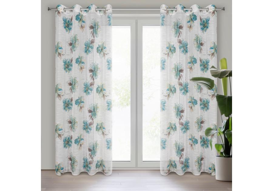 Zdjęcie: Zasłona gotowa Lisa 140 x 260 cm biały EUROFIRANY