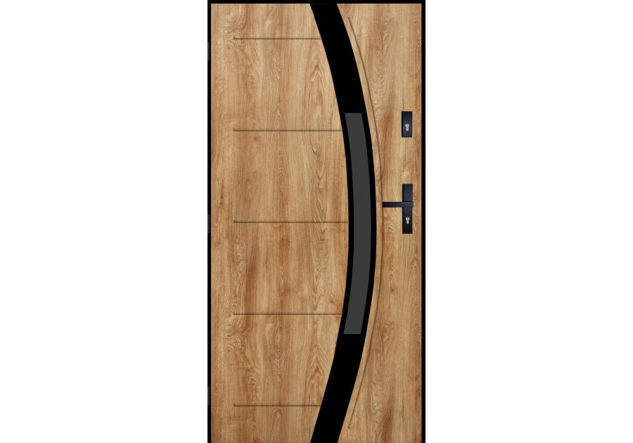 Zdjęcie: Drzwi zewnętrzne amazonka dąb turner 90l komplet PANTOR