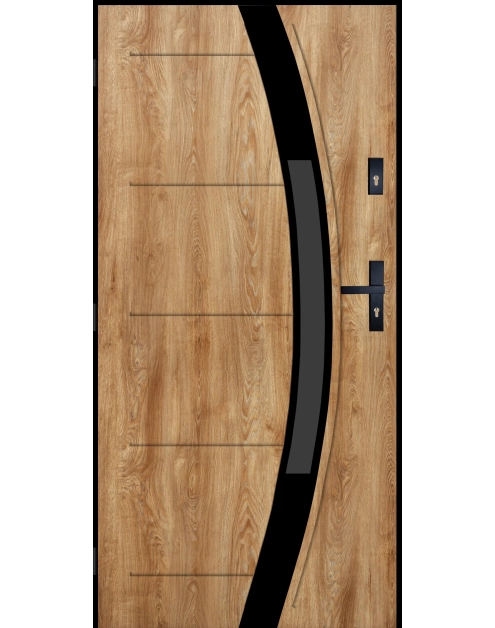 Zdjęcie: Drzwi zewnętrzne amazonka dąb turner 90l komplet PANTOR