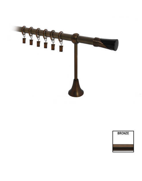 Zdjęcie: Karnisz pojedynczy Victoria fi 19 mm - 400 cm bronze taza KARWEL