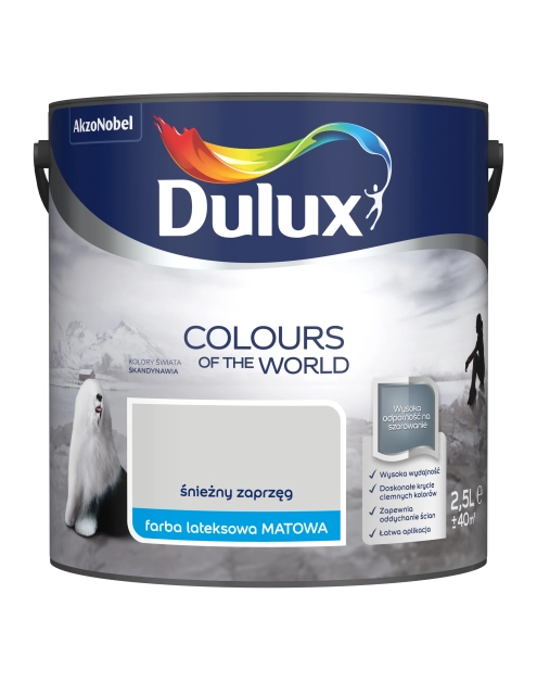 Zdjęcie: Farba do wnętrz Kolory Świata 2,5 L śnieżny zaprzęg DULUX