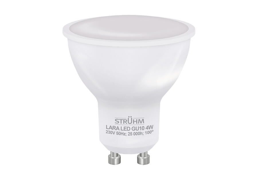 Zdjęcie: Lampa z diodami SMD LED Lara GU10 4 W WW barwa ciepłobiała 4 W STRUHM