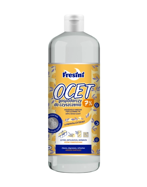 Zdjęcie: Ocet gospodarczy do czyszczenia 7% cytryna 1 L FRESINI