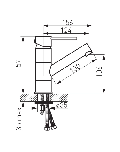Zdjęcie: Bateria umywalkowa stojąca z obrotową wylewką Fiesta FERRO
