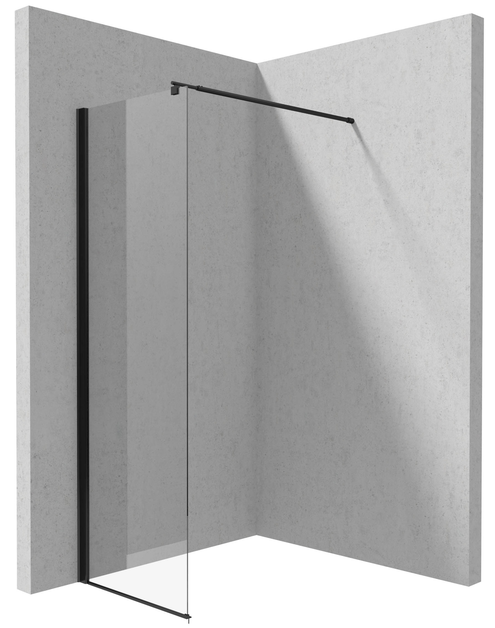 Zdjęcie: Ścianka prysznicowa walk-in systemu Kerria Plus 70 cm Kerria Plus nero DEANTE