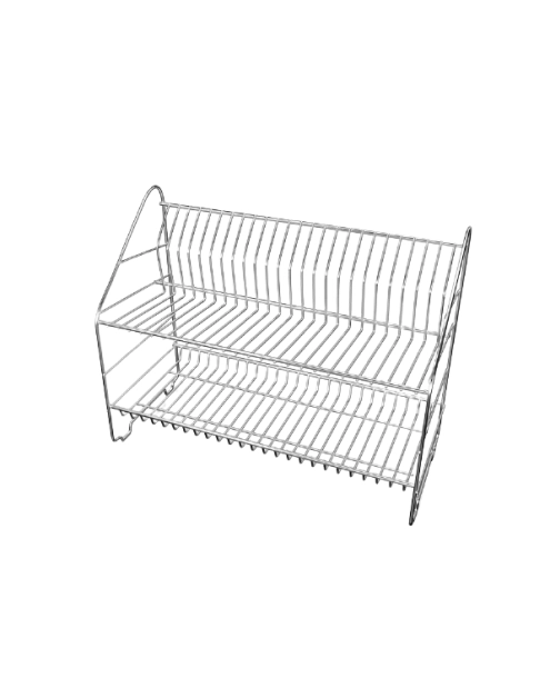 Zdjęcie: Suszarka do naczyń podówjna 50 cm z podstawką srebrna FLORENTYNA