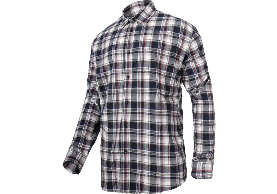 Zdjęcie: Koszula flanelowa szaro-czarna, 170g/m2, 3XL, CE, LAHTI PRO