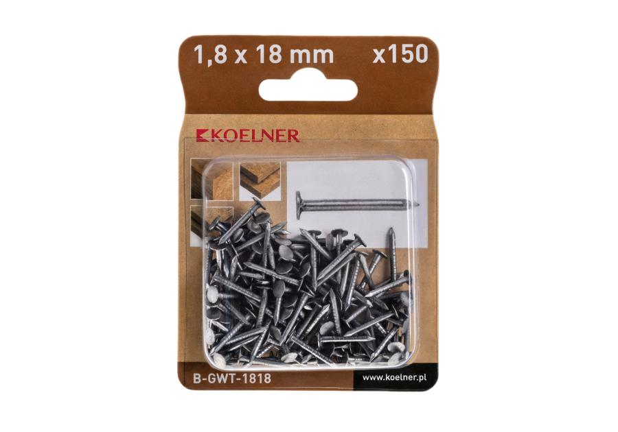 Zdjęcie: Gwoździe tapicerskie 18x18 mm 150 sztuk KOELNER