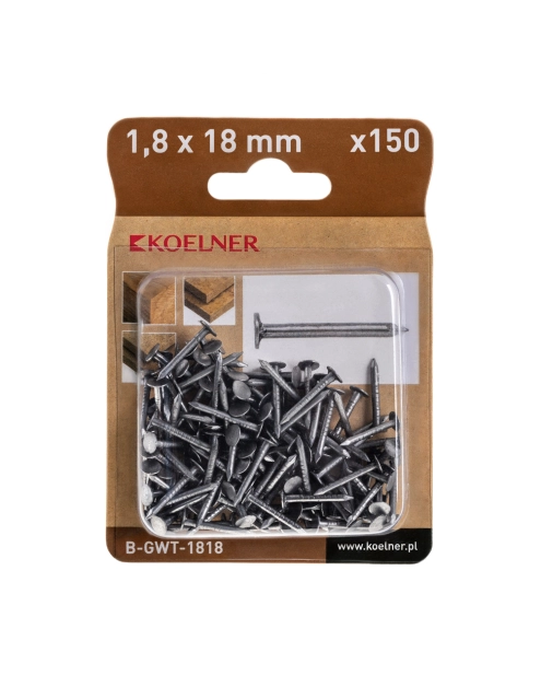 Zdjęcie: Gwoździe tapicerskie 18x18 mm 150 sztuk KOELNER