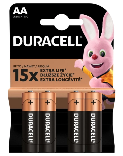 Zdjęcie: Baterie alkaliczne AA LR06 - 4 szt. DURACELL