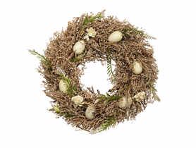 Wianek wiosenny Boho 30x8 cm beżowy ALTOMDESIGN