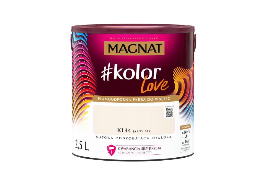Zdjęcie: Farba plamoodporna kolorLove KL44 jasny beż 2,5 L MAGNAT
