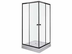 Kabina natryskowa Olga SQ 80 Black z brodzikiem KERRA