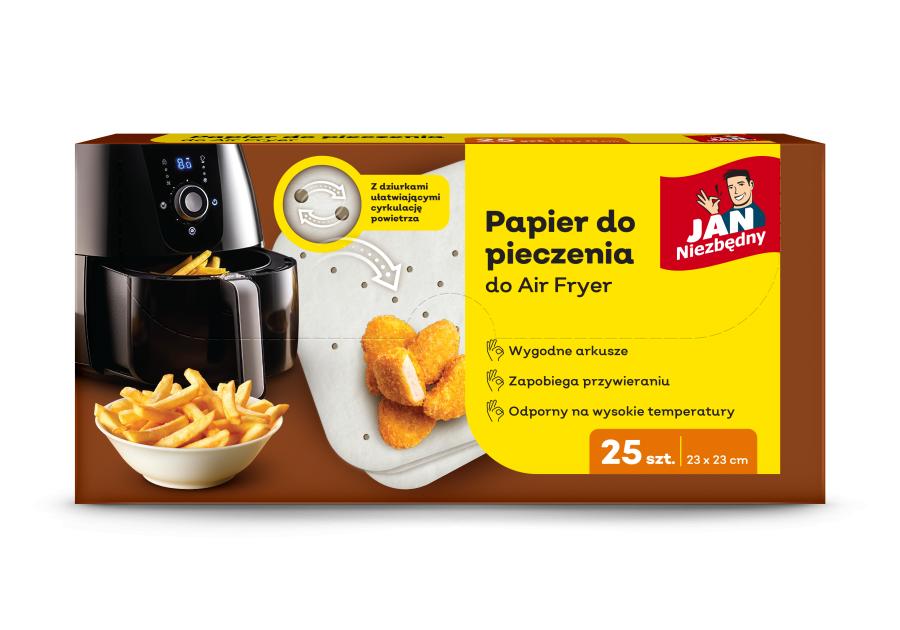 Zdjęcie: Papier do pieczenia AirFryer 25 sztuk JAN NIEZBĘDNY