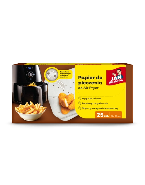 Zdjęcie: Papier do pieczenia AirFryer 25 sztuk JAN NIEZBĘDNY