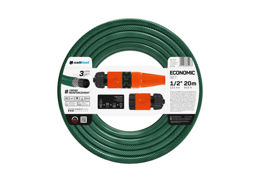 Zdjęcie: Zestaw Economic wąż 1/2" 20 mb + końcówki CELL-FAST