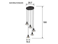 Zdjęcie: Lampa wisząca AJE-HOLLY 8 Black 5xE14 ACTION