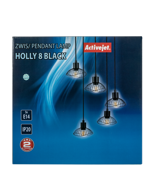 Zdjęcie: Lampa wisząca AJE-HOLLY 8 Black 5xE14 ACTION