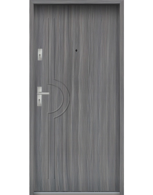 Zdjęcie: Drzwi wejściowe do mieszkań Bastion N-03 Mokka 80 cm prawe OSP KR CENTER