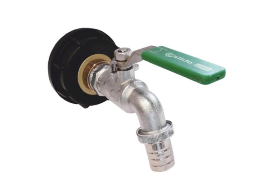 Zdjęcie: Korek 55/60 z zaworem kulowy czerpalnym 3/4"x3/4"x20, do zbiornika 1000l ibc CALIDO