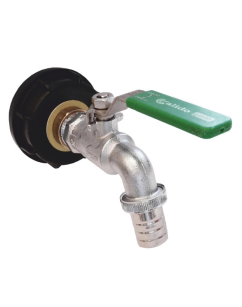 Zdjęcie: Korek 55/60 z zaworem kulowy czerpalnym 3/4"x3/4"x20, do zbiornika 1000l ibc CALIDO