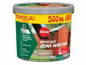 Impregnat Jedna Warstwa 4 lata, piaskowiec 4,5 L + 0,5 L ALTAX