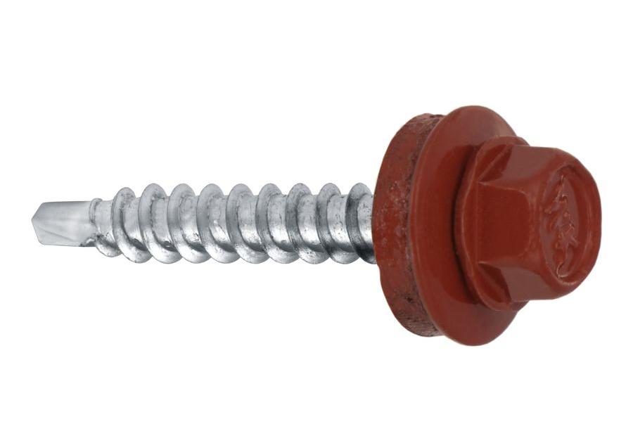 Zdjęcie: Wkręty do blachy farmery 4,8x25 mm czerwone WKRĘT-MET