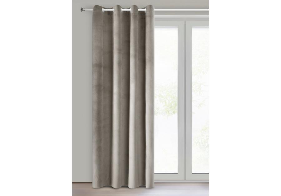 Zdjęcie: Zasłona gotowa Pierre 140x250 cm ciemnobeżowy EUROFIRANY