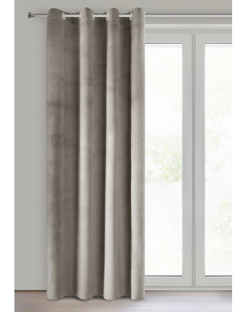 Zdjęcie: Zasłona gotowa Pierre 140x250 cm ciemnobeżowy EUROFIRANY