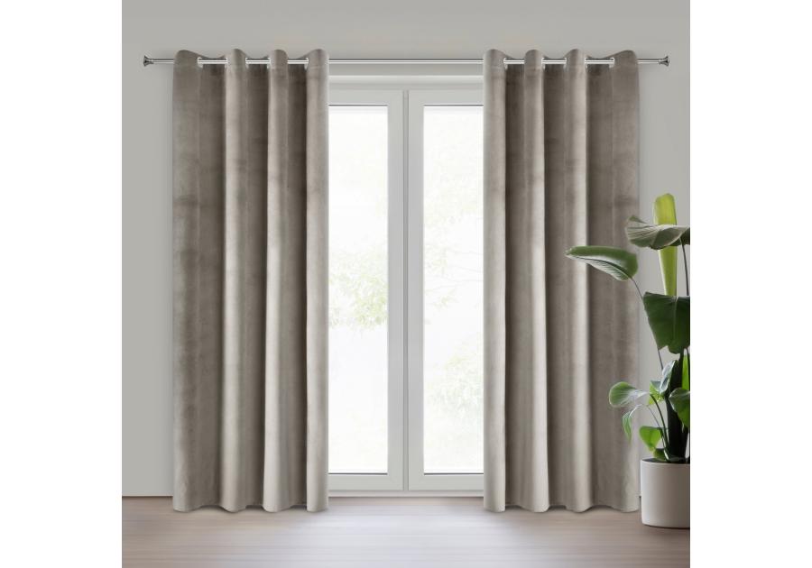 Zdjęcie: Zasłona gotowa Pierre 140x250 cm ciemnobeżowy EUROFIRANY