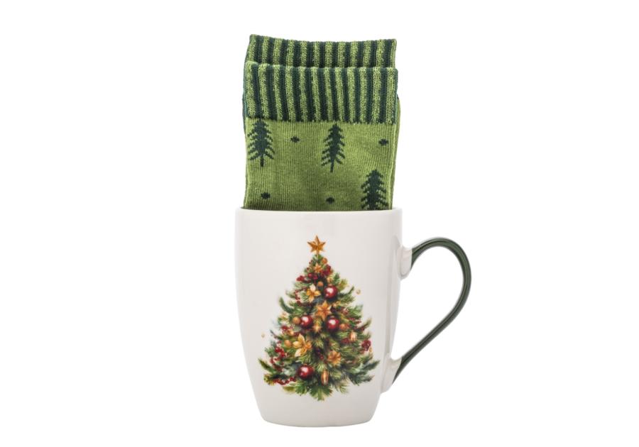 Zdjęcie: Kubek choinka zielona 340 ml ze skarpetami ALTOM DESIGN