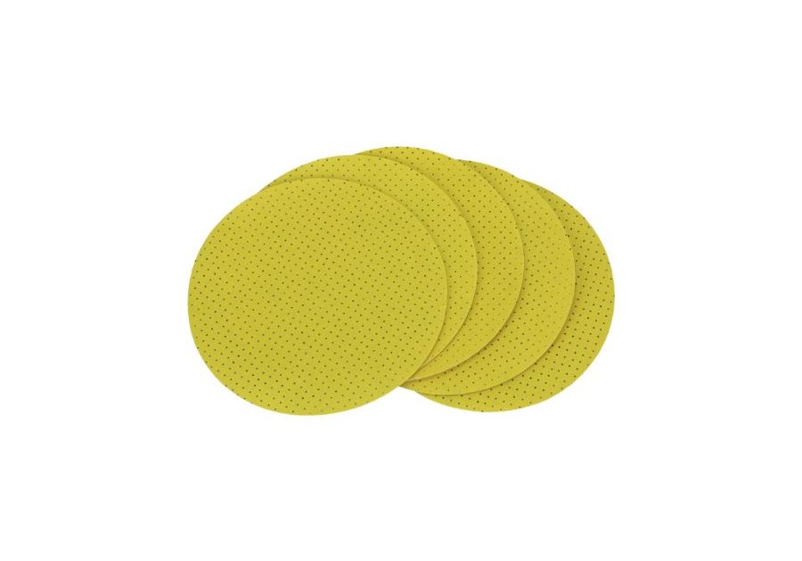 Zdjęcie: Krążek ścierny żółty perforowany 225 mm, G60, 5 sztuk STALCO