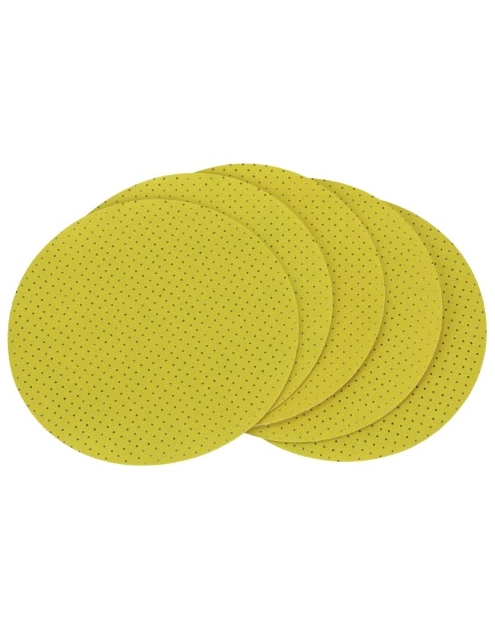 Zdjęcie: Krążek ścierny żółty perforowany 225 mm, G60, 5 sztuk STALCO