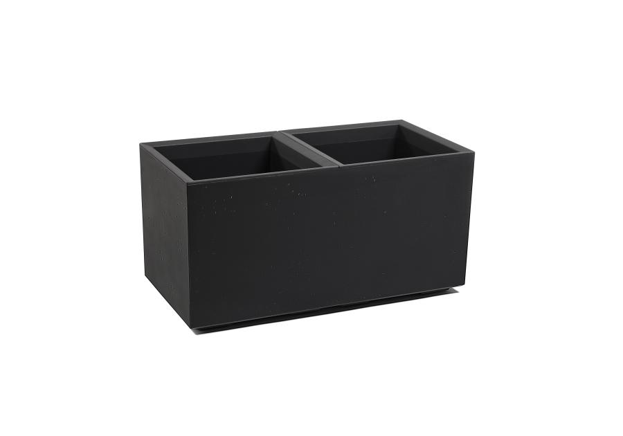 Zdjęcie: Kwietnik Karo Eco recycled 800x400 mm beton, czarny LAMELA