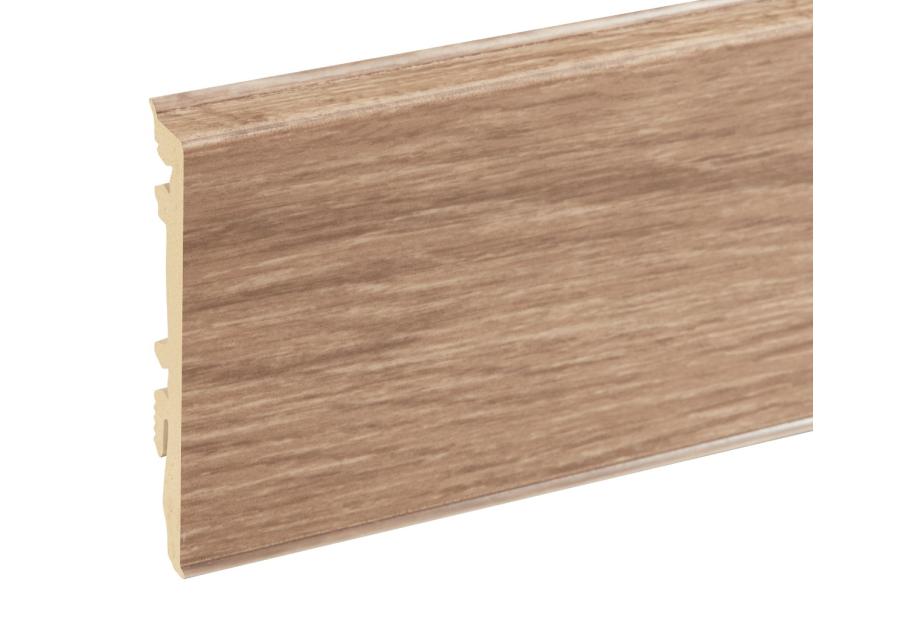 Zdjęcie: Listwa przypodłogowa PVC Masterline 1,3x8 cm, 2,2 m Tea brown Mat CEZAR