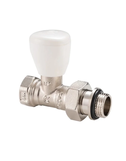 Zdjęcie: Zawór na zawieszce grzejnikowy zasilający prosty 1/2" o-ring CALIDO